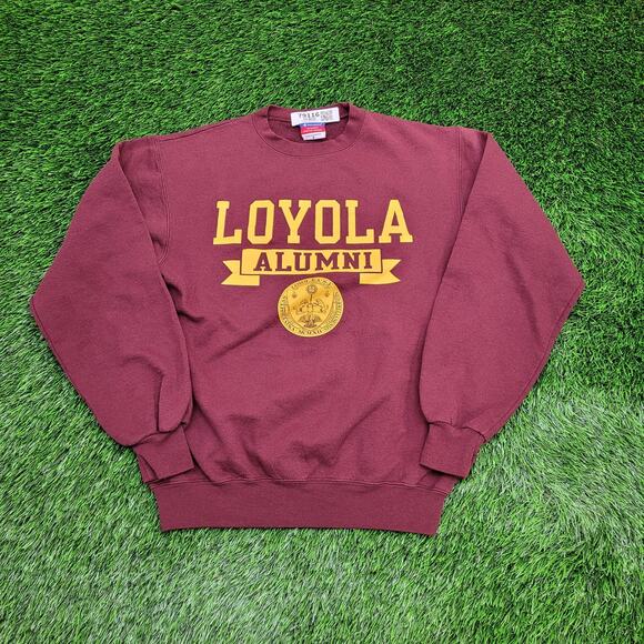 Vintage Loyola Alumni Crop Sweatshirt Small 19x24 Baggy Y2K - Picture 1 of 13